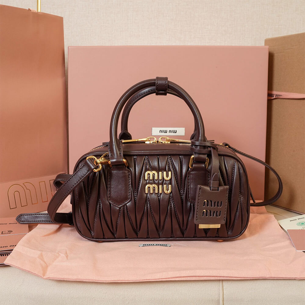 MIUMIU Medium Arcadie matelasse nappa Bag(HIGH-END GRADE)